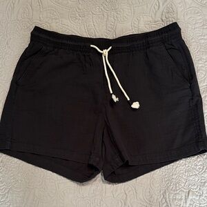Old Navy Black Soft Cotton Drawstring Women's Shorts